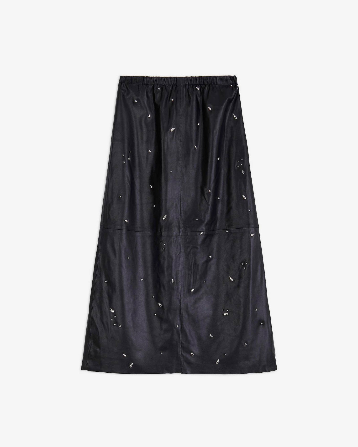 GONNA MIDI IN PELLE CON APPLICAZIONI