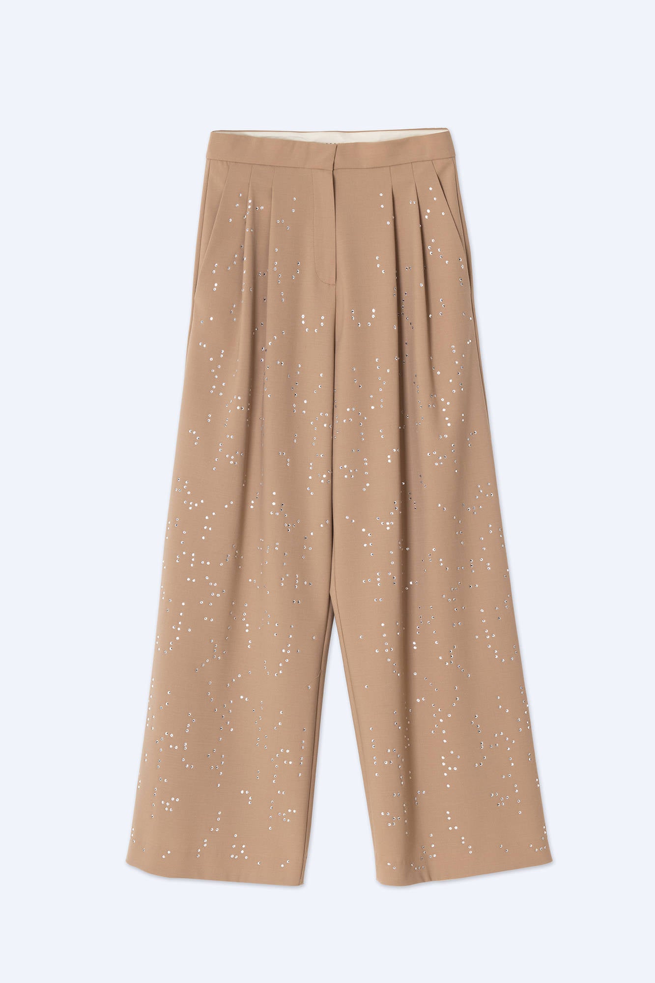 PANTALONE WIDE LEG CON STRASS