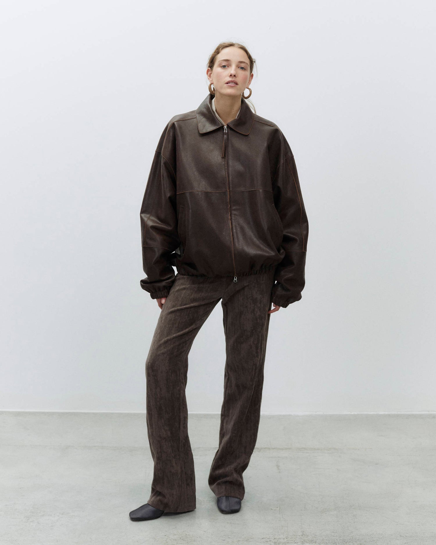 HEAVY LEATHER BOMBER