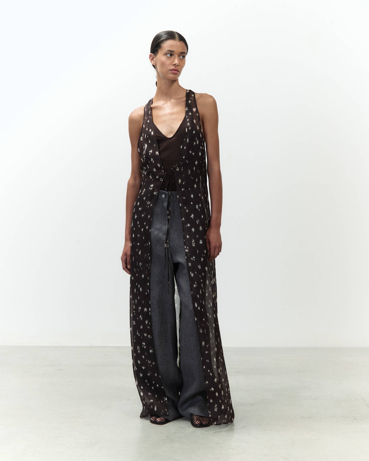 SPOLVERINO IN CHIFFON STAMPATO