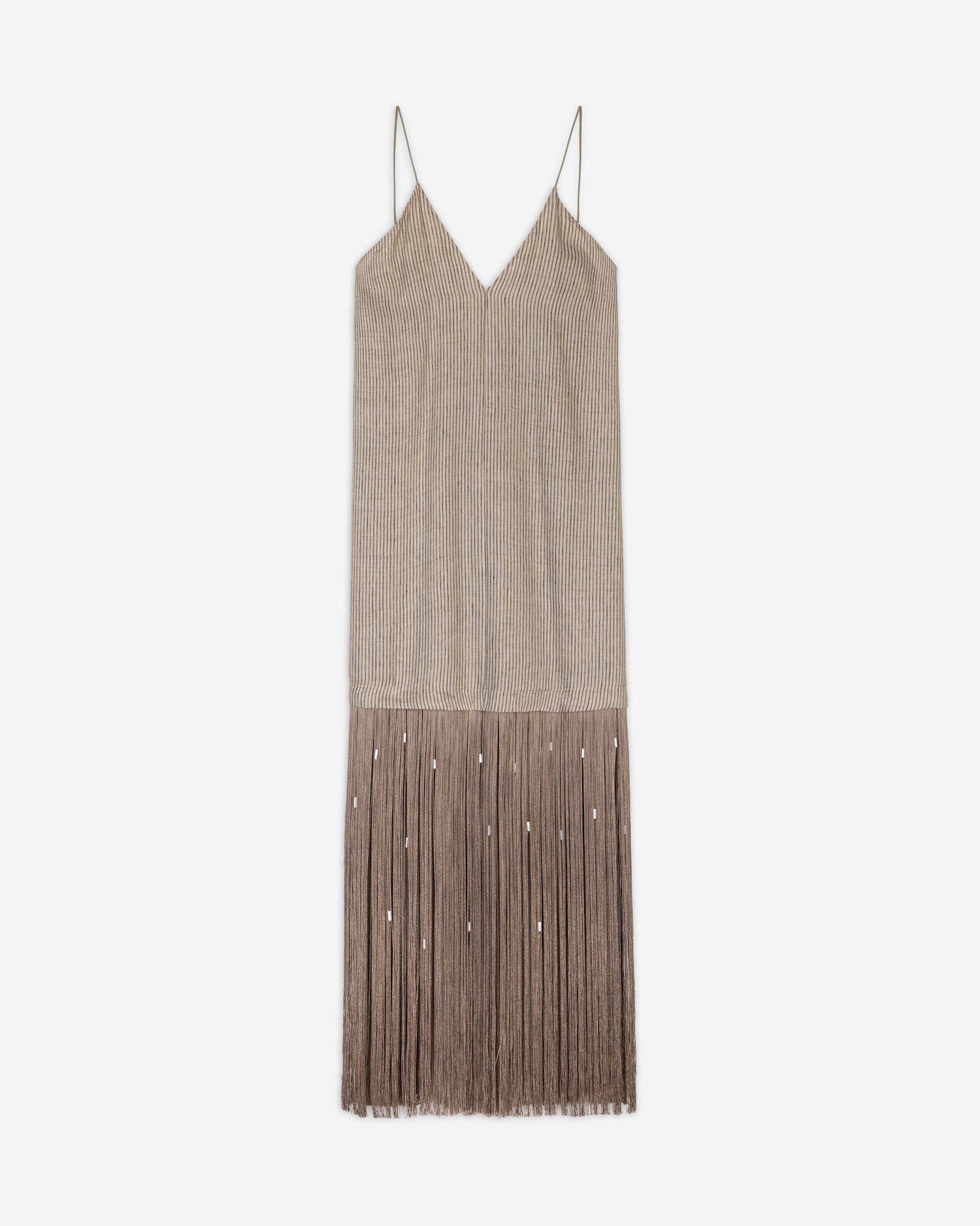 ABITO LUNGO CON FRANGE