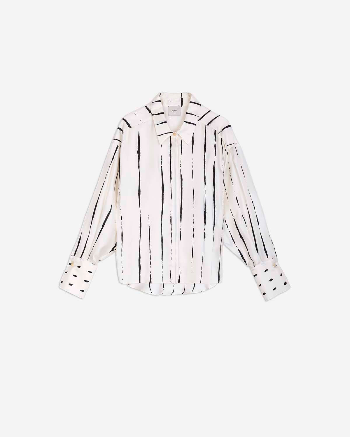 CAMICIA LINES & DOTS BOXY