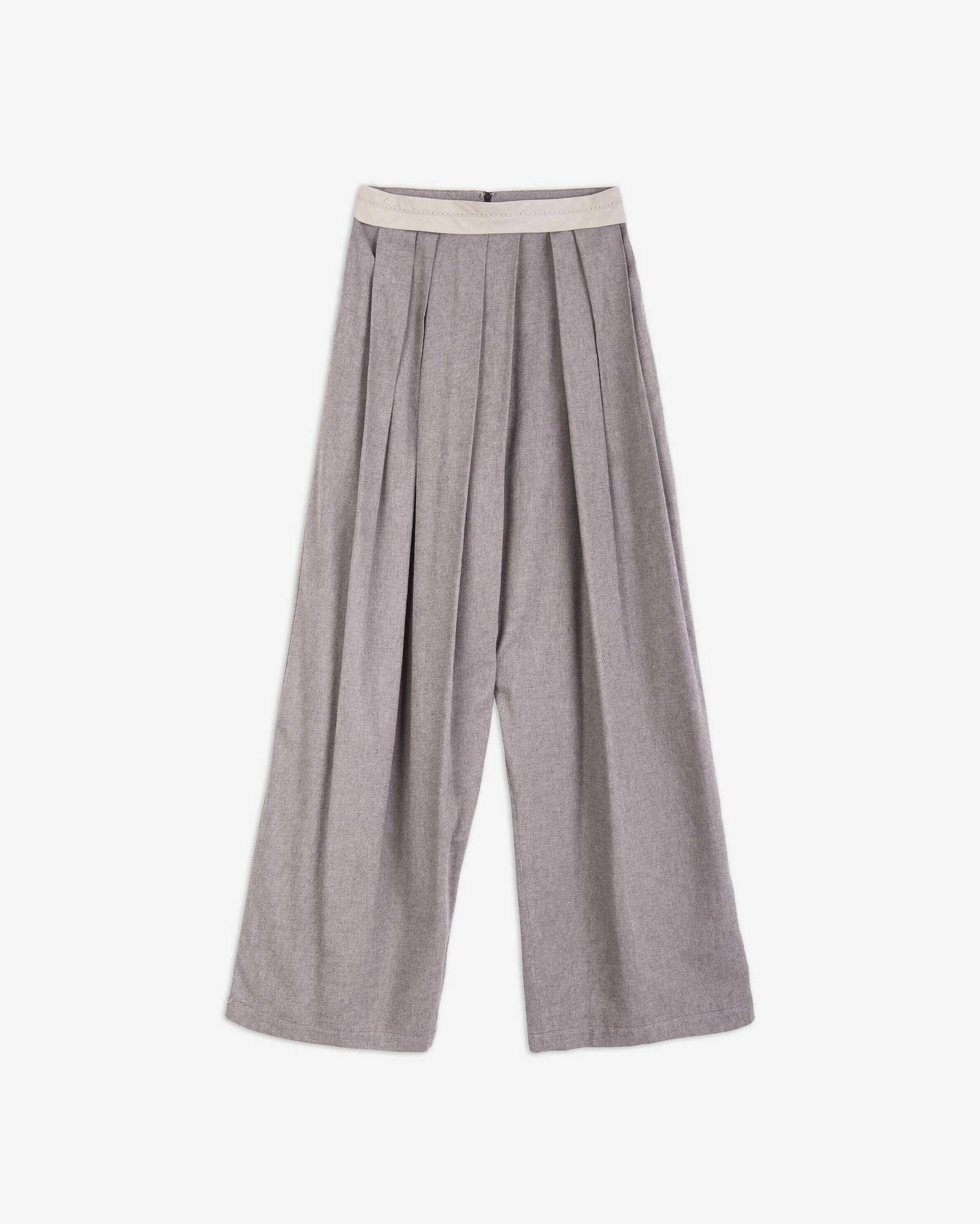 PANTALONE SARTORIALE A PIEGHE FLANELLA