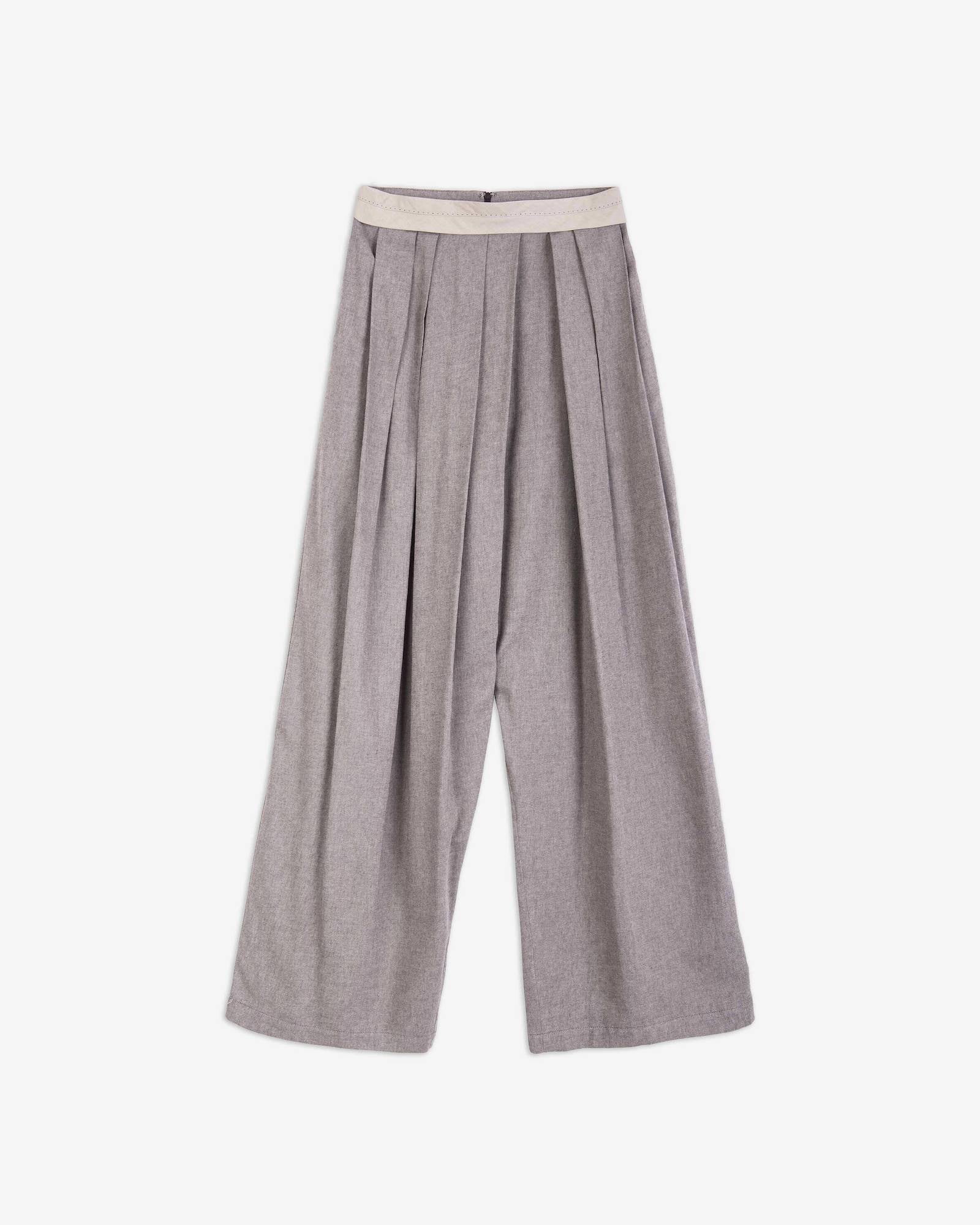 PANTALONE SARTORIALE A PIEGHE FLANELLA