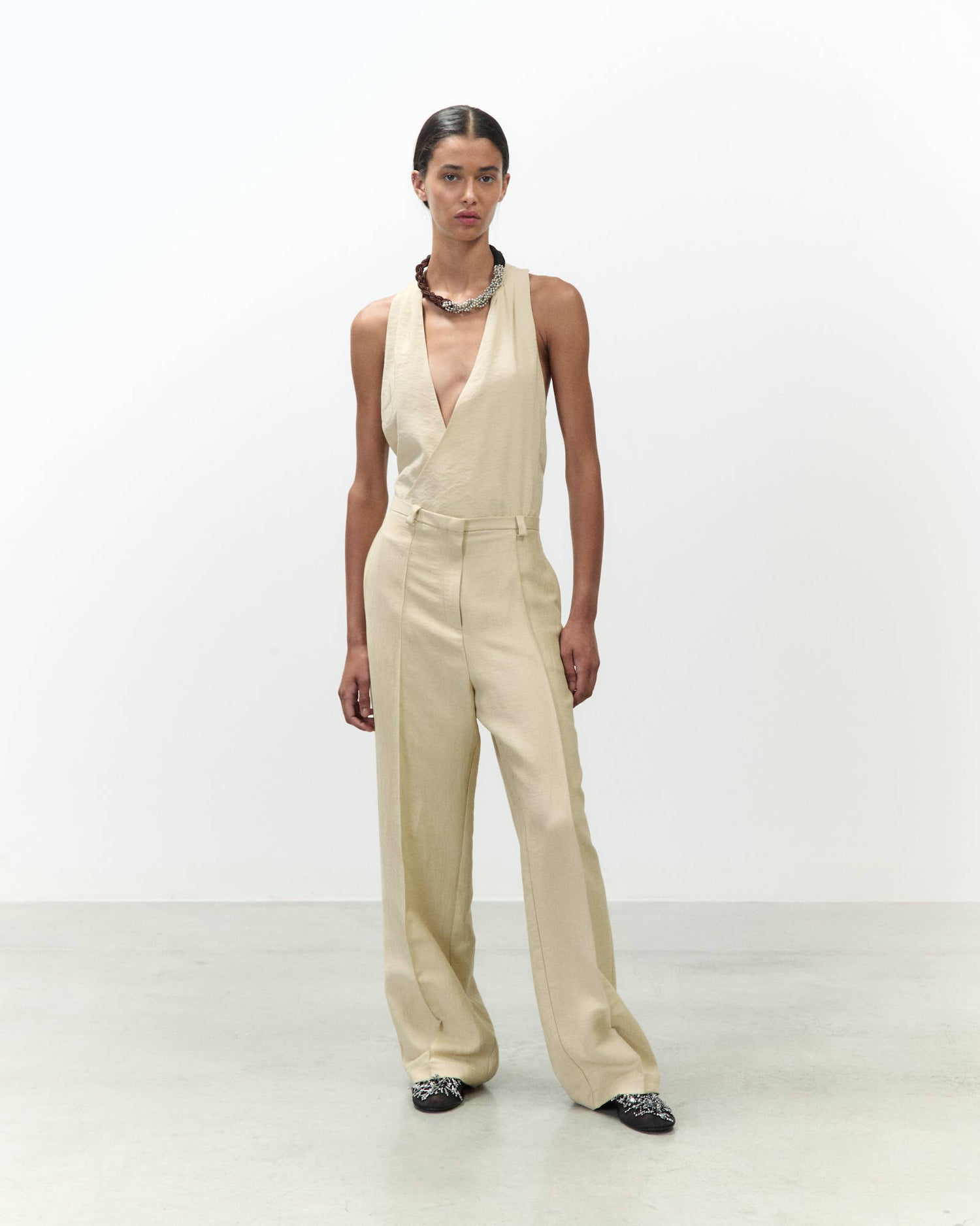 PANTALONE SARTORIALE IN LINO