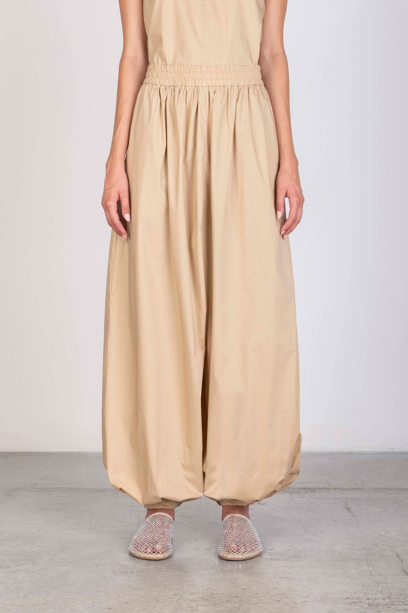 PANTALONE BALOON IN POPELINE