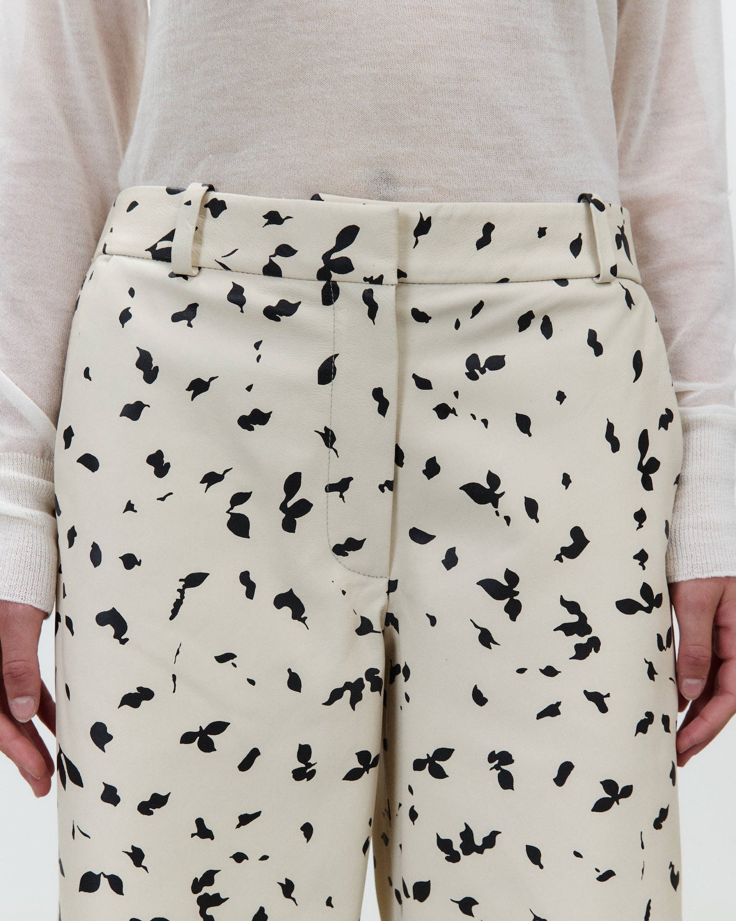 PANTALONE IN PELLE STAMPATA