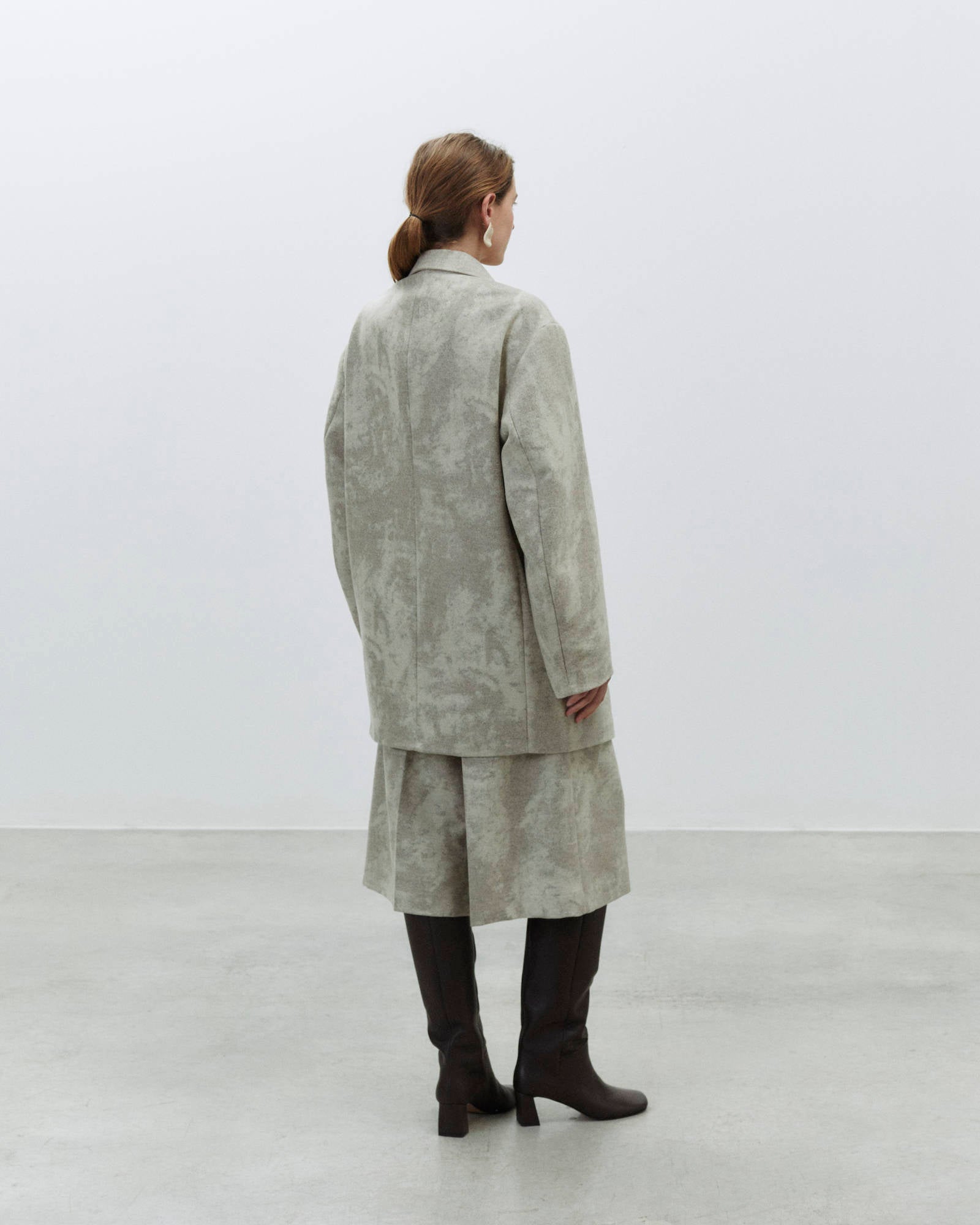 MAXI BLAZER SCRAPED WOOL