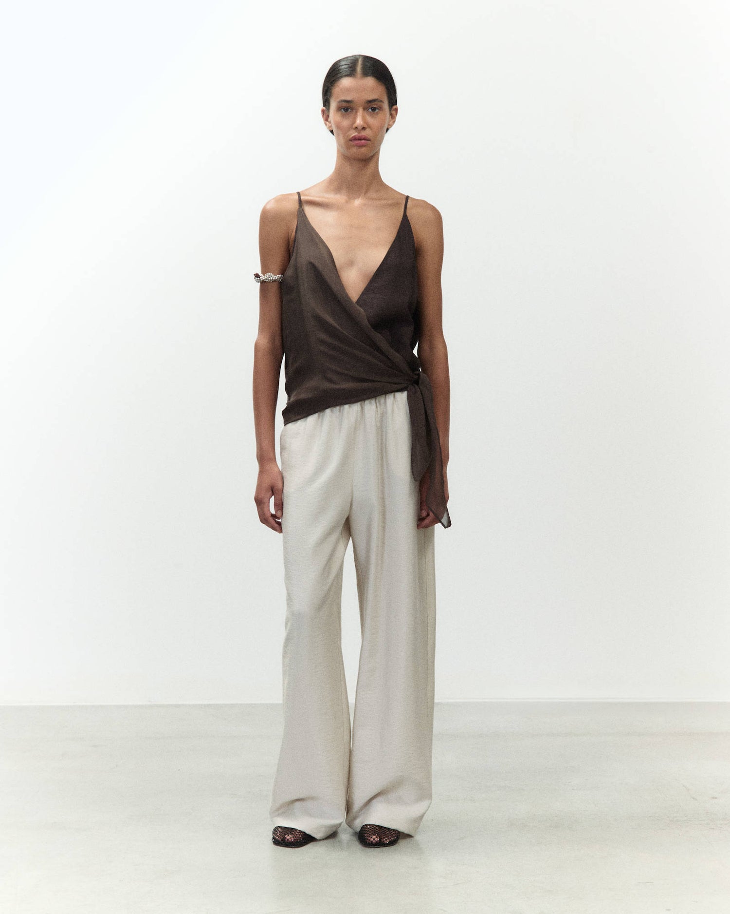 TOP INCROCIATO CHIFFON