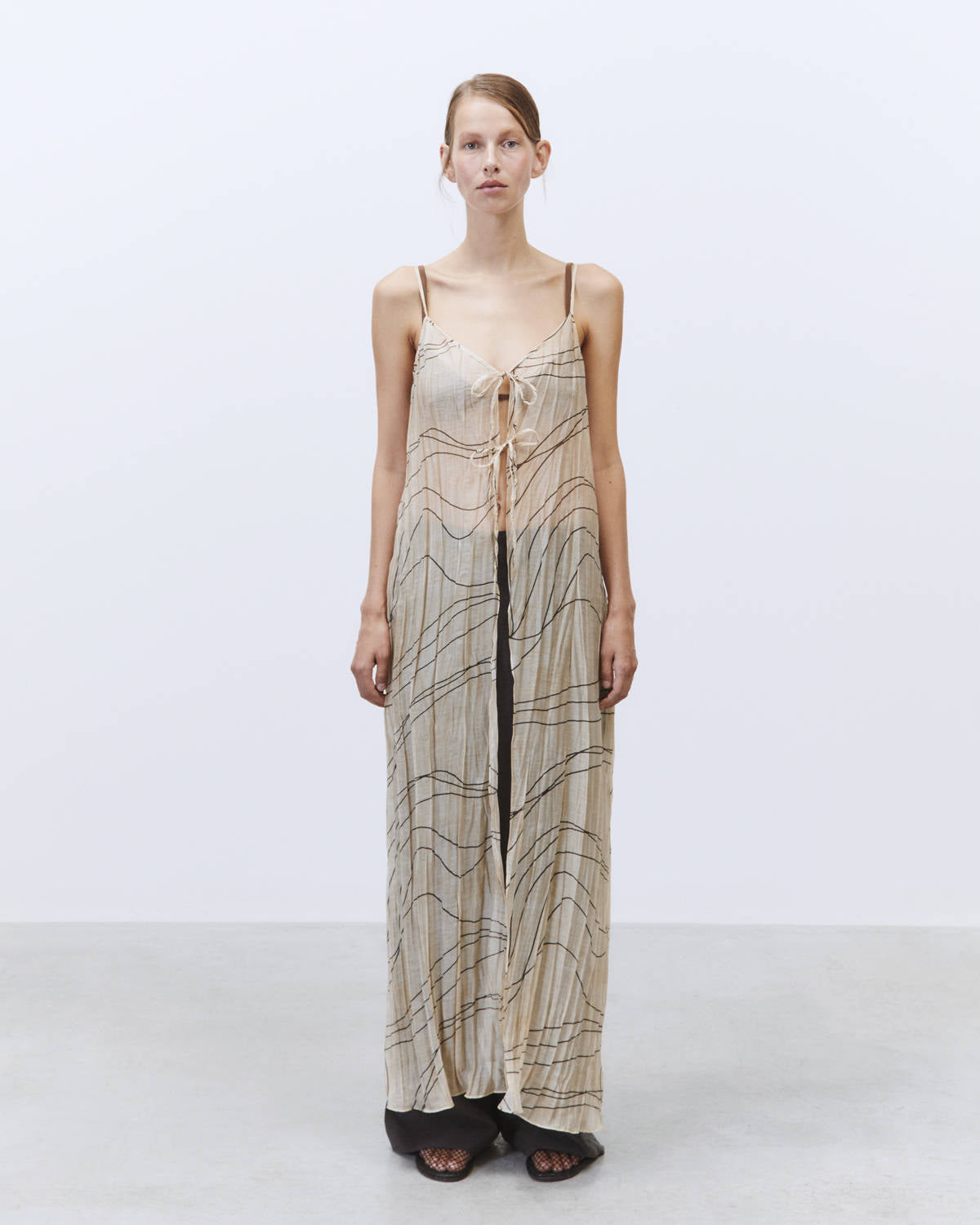 ワンピース ALYSI SS25 SUEDE DRESS (205305 P5026FUMO) dresses and overalls – Alysi