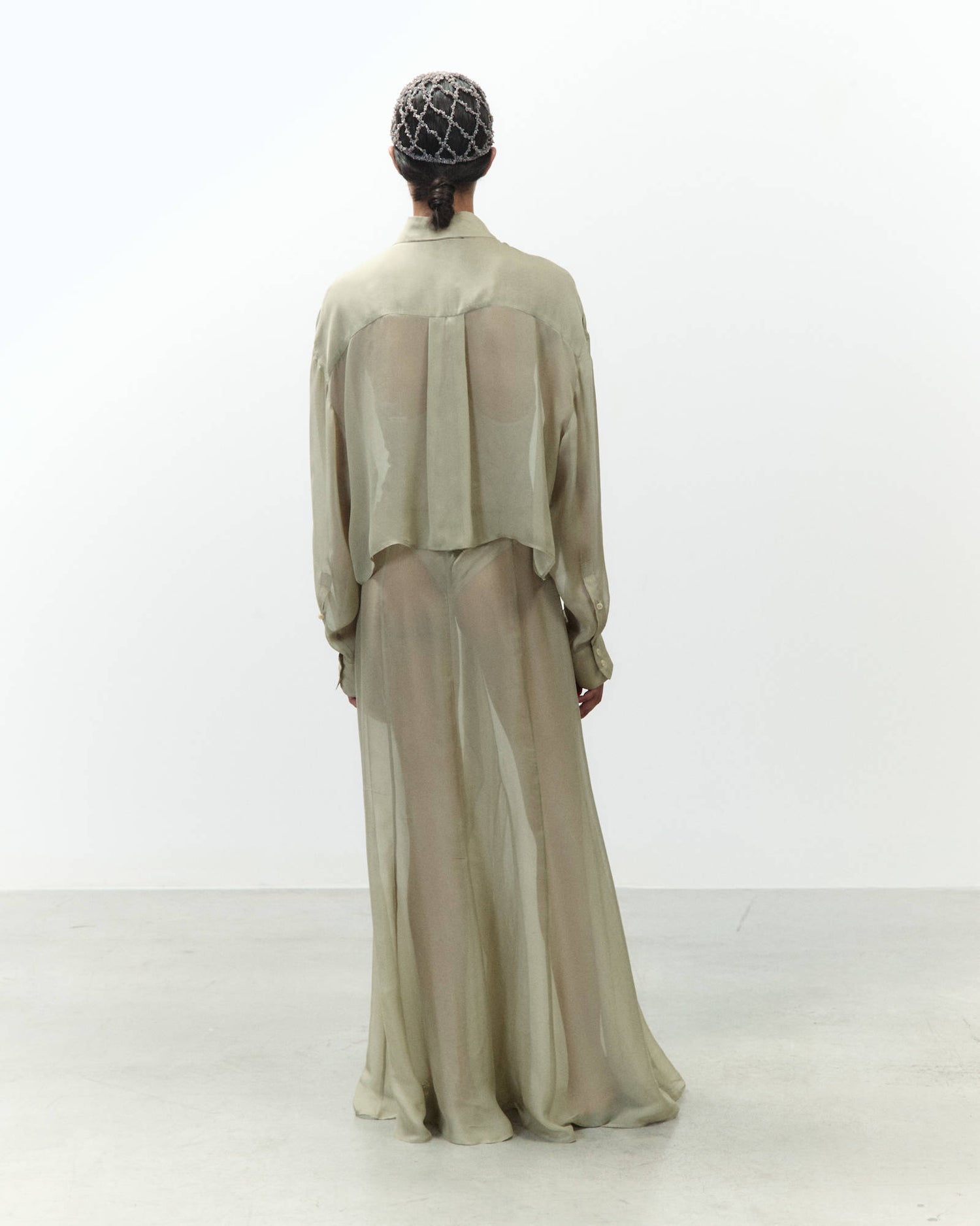 CAMICIA IN CHIFFON CROPPED